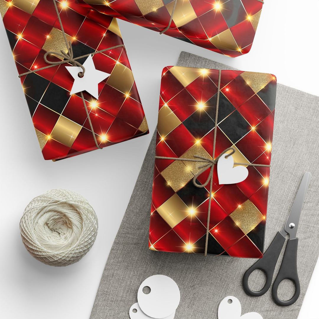 Wrapping Paper - Ruby & Gold Luxe