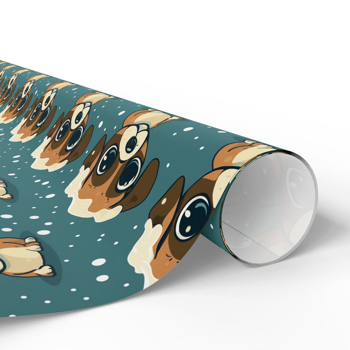 Wrapping Paper - Puppy Snowcap Joy