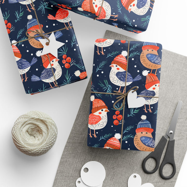 Wrapping Paper - Frosty Feathered Friends