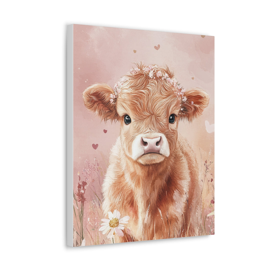 Charming Cow Canvas Gallery Wrap - Cute Cow Decor for Animal Lovers