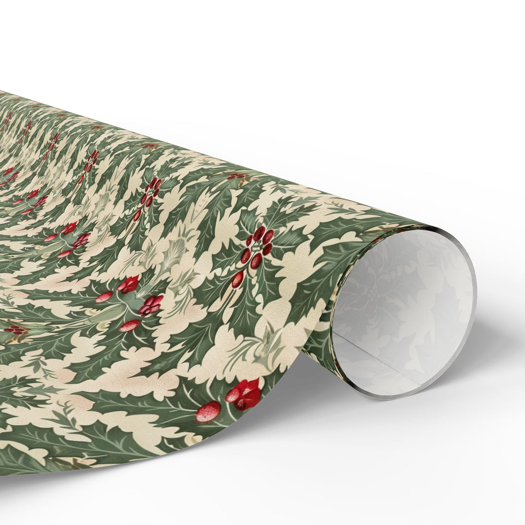 Wrapping Paper - Victorian Holly Elegance