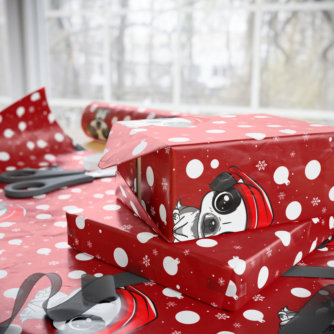 Wrapping Paper - Christmas Paws & Polka Dots