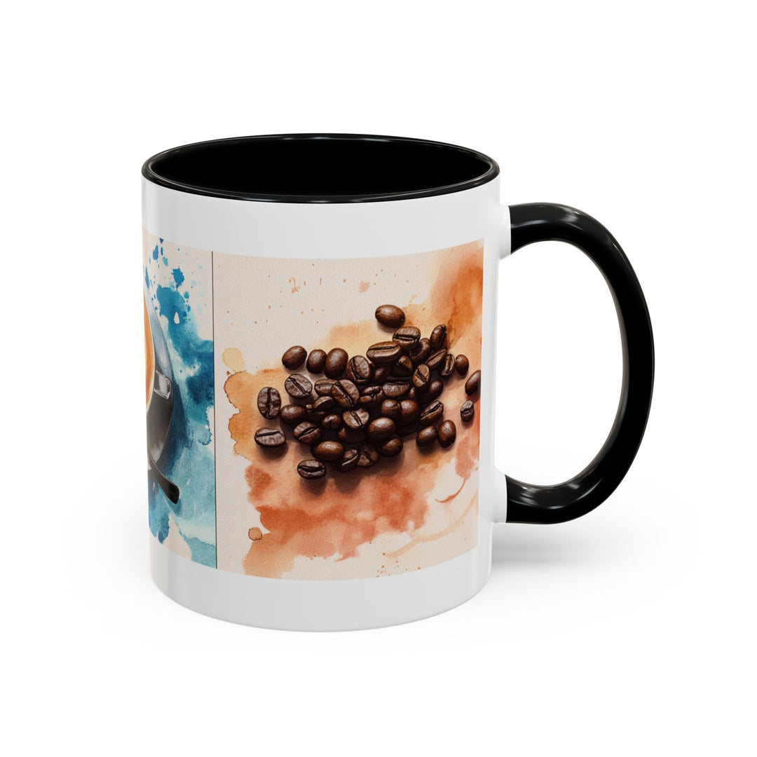 Coffee Lover’s Art Mug – Vibrant Latte Art Design, Perfect for Coffee Enthusiast