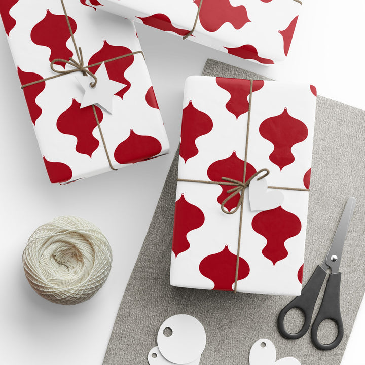 Wrapping Paper - Classic Red Ornaments