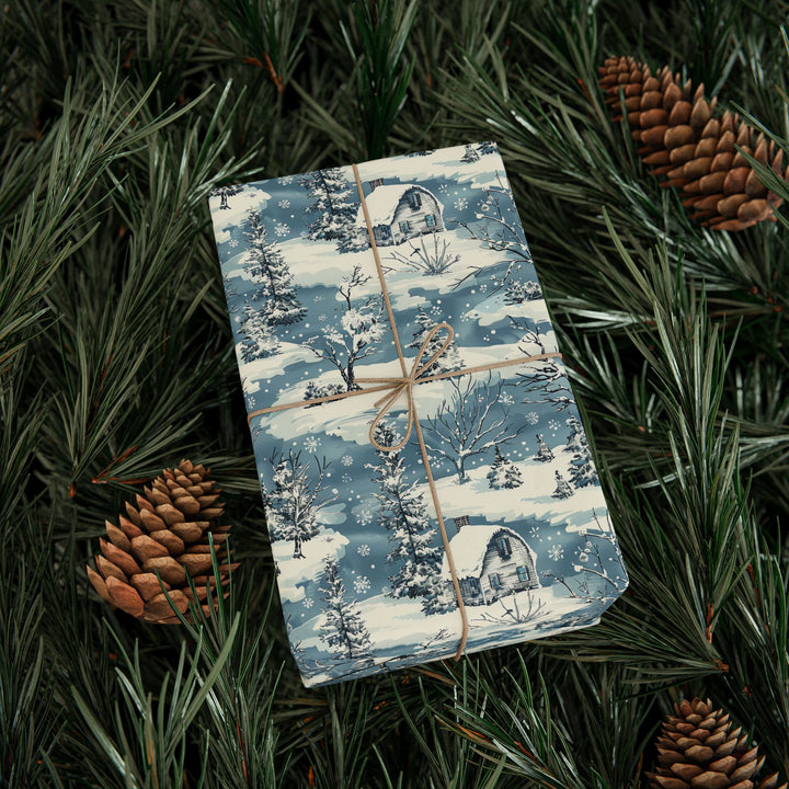 Wrapping Paper - Snowy Cottage Escape