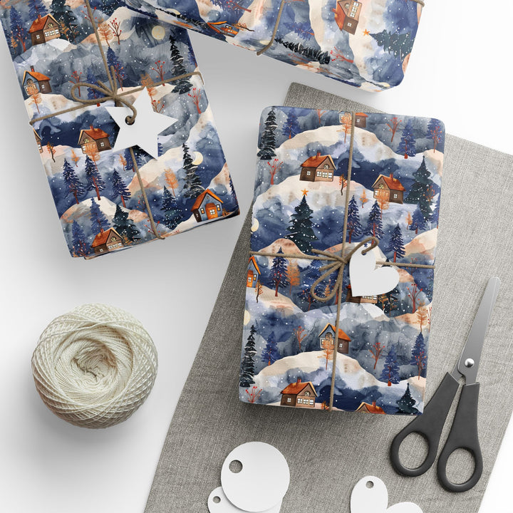 Wrapping Paper - Winter Cabin Hideaway