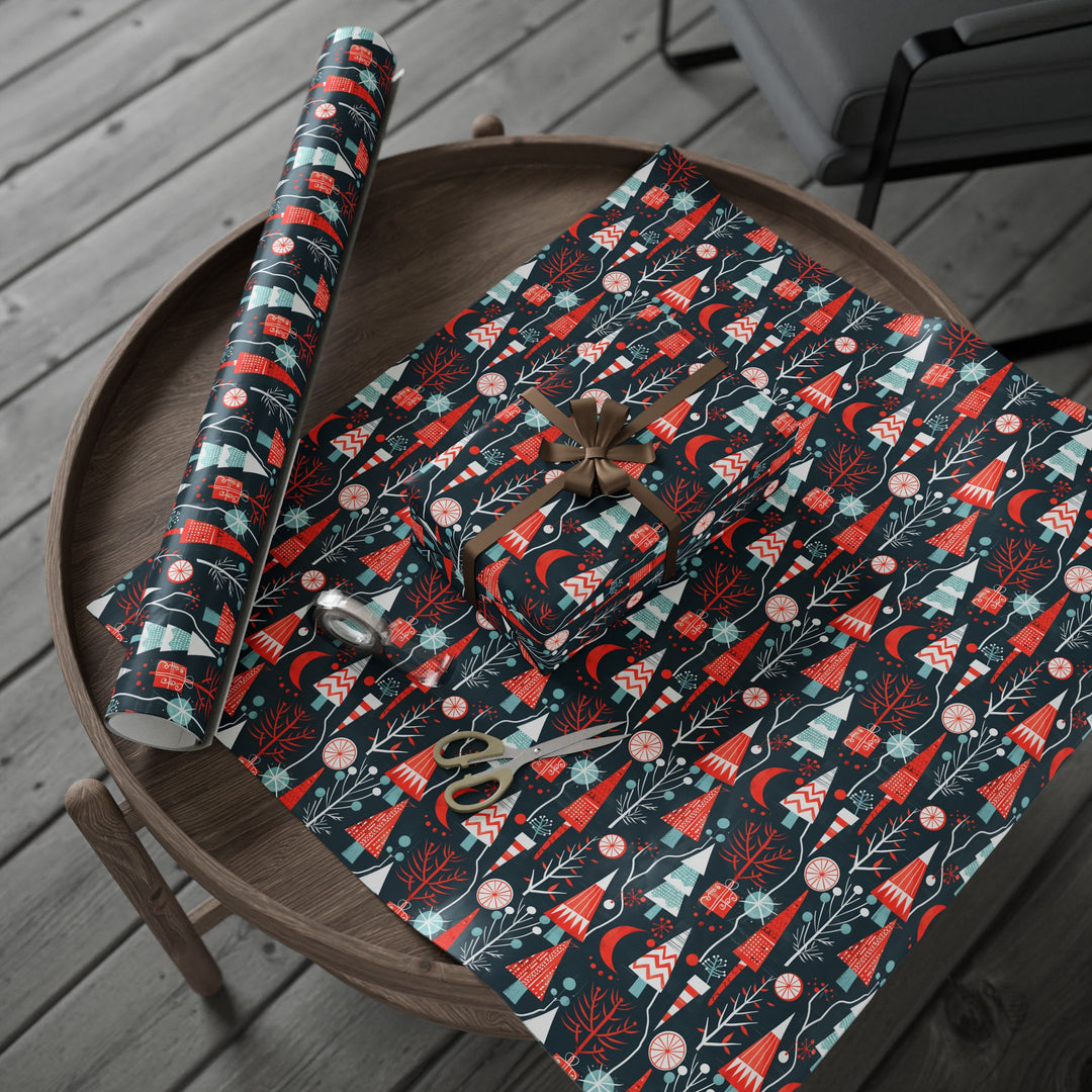 Wrapping Paper -  Retro Festive Wonderland