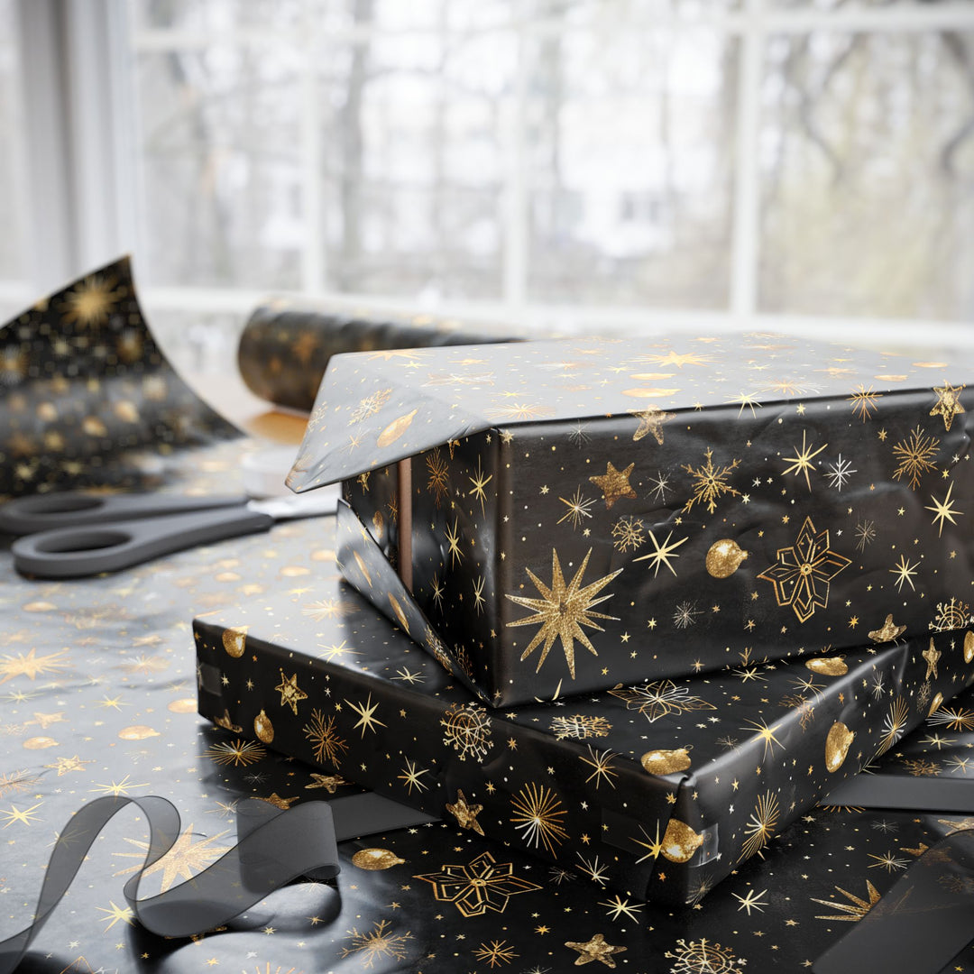 Wrapping Paper - Glamorous Gold & Glitter Christmas