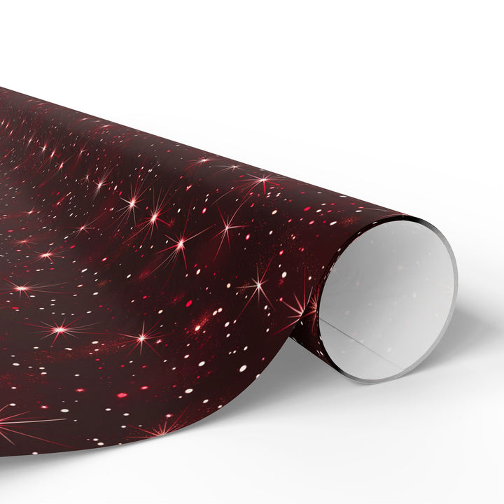 Wrapping Paper - Twilight Red Starburst