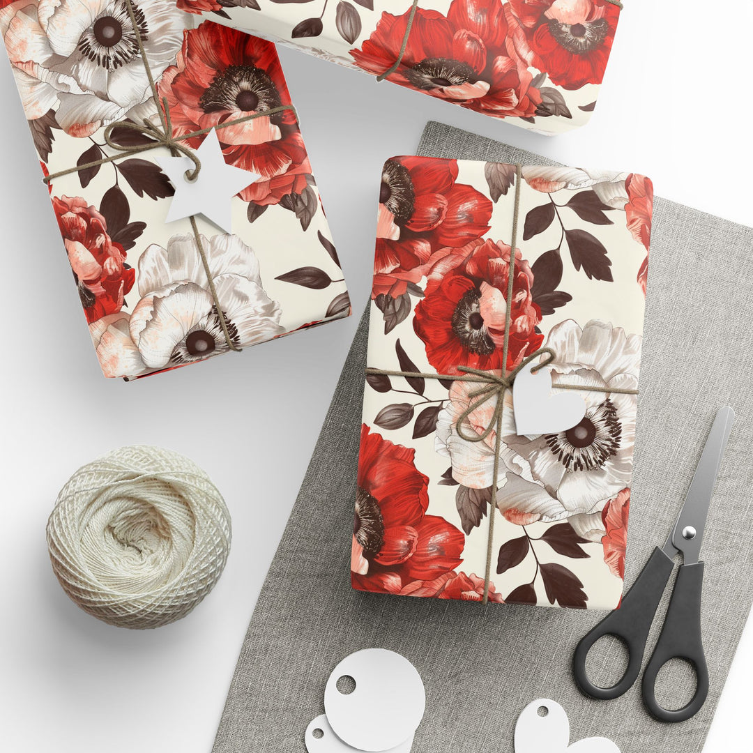 Wrapping Paper - Timeless Poppy Elegance