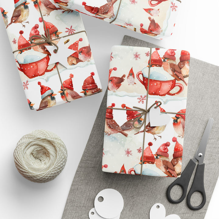 Wrapping Paper - Cardinal Cozy Cup