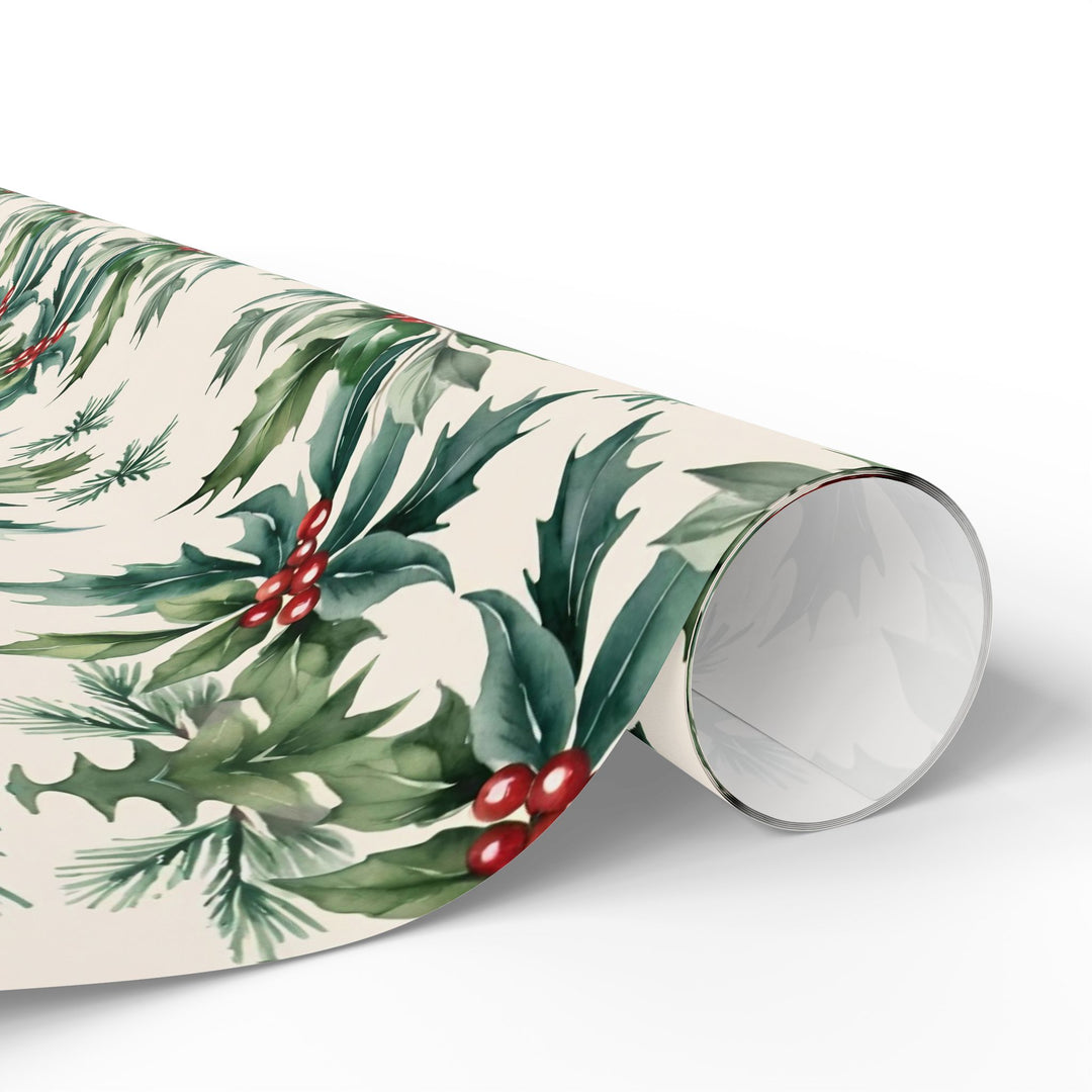 Wrapping Paper - Holly Wreath