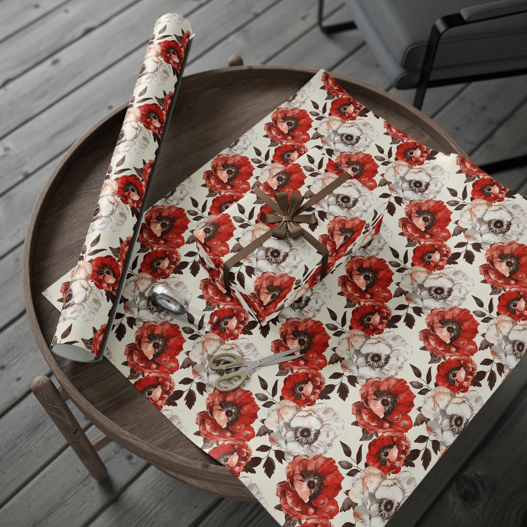 Wrapping Paper - Timeless Poppy Elegance