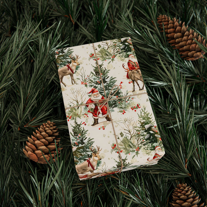 Wrapping Paper - Santa’s Woodland Journey