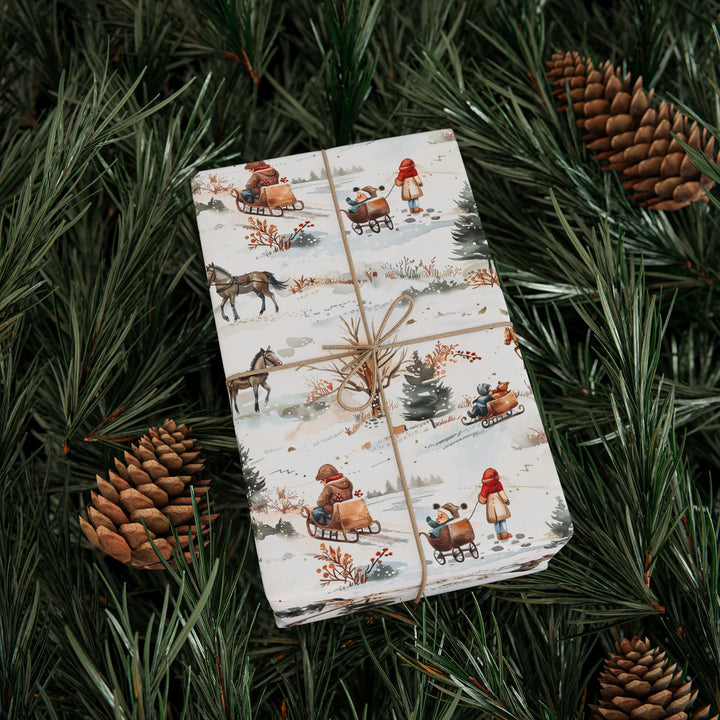 Wrapping Paper - Winter Strolls and Sleigh Bells