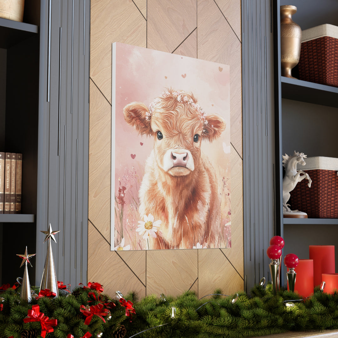 Charming Cow Canvas Gallery Wrap - Cute Cow Decor for Animal Lovers