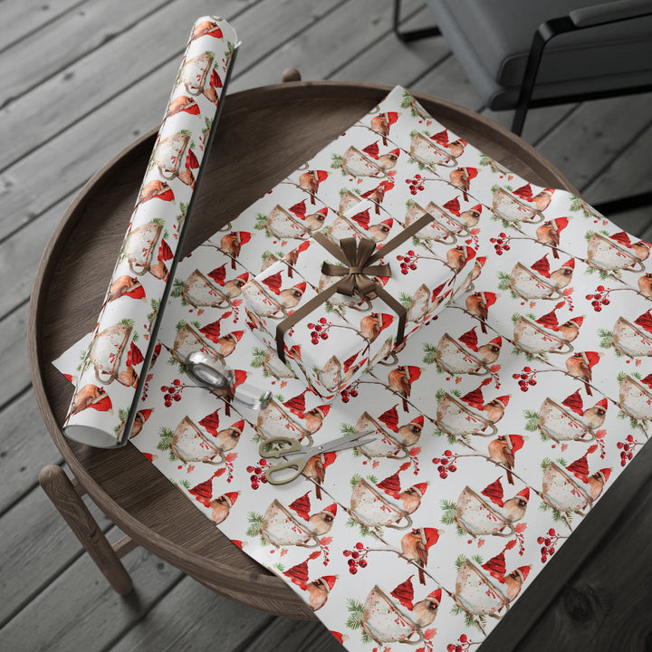 Wrapping Paper - Festive Cardinal Teacup