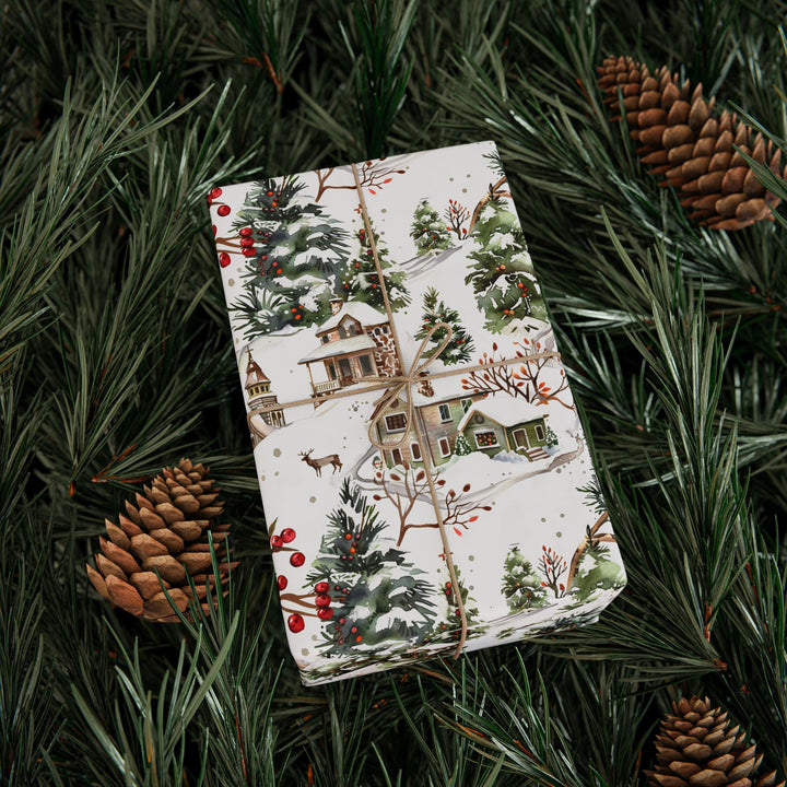 Wrapping Paper - Winter Village Elegance