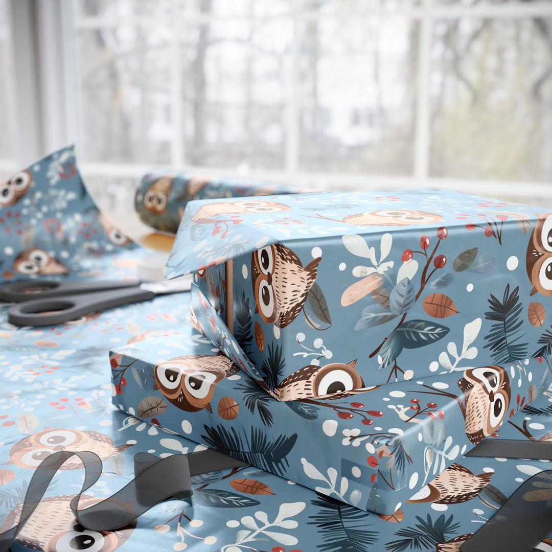 Wrapping Paper - Forest Friends: Owls in Winter