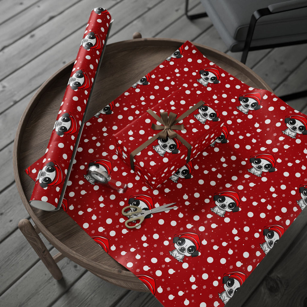 Wrapping Paper - Christmas Paws & Polka Dots