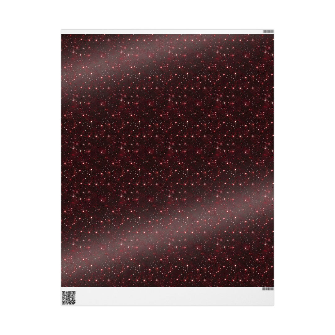 Wrapping Paper - Twilight Red Starburst