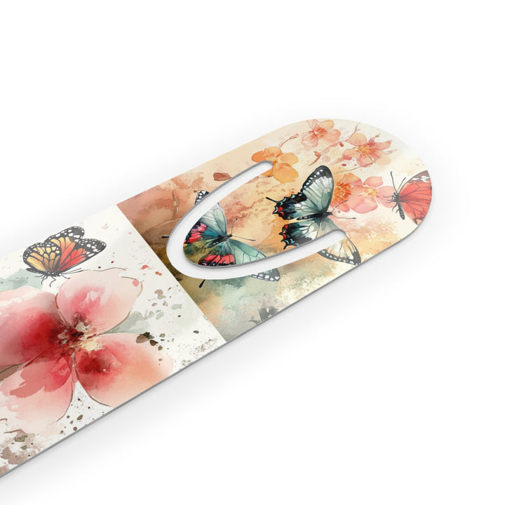 Butterflies & Blooms Aluminum Bookmark – Vibrant, Lightweight, and Perfect for Book Lovers