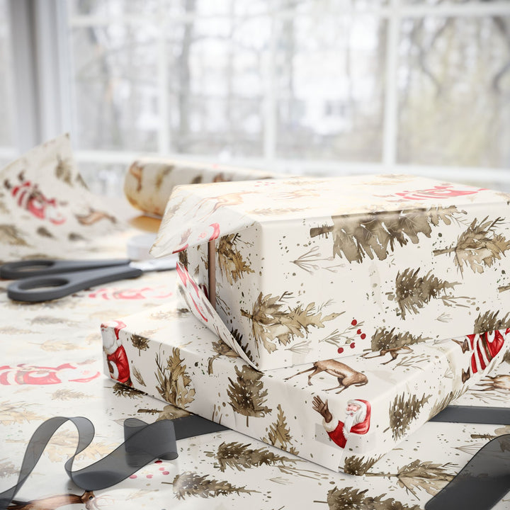 Wrapping Paper - Santa's Woodland Christmas