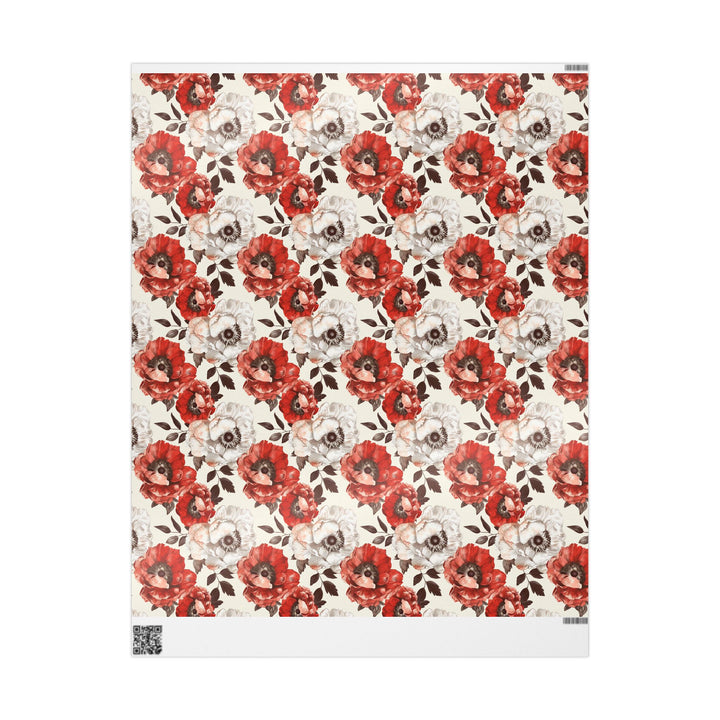 Wrapping Paper - Timeless Poppy Elegance