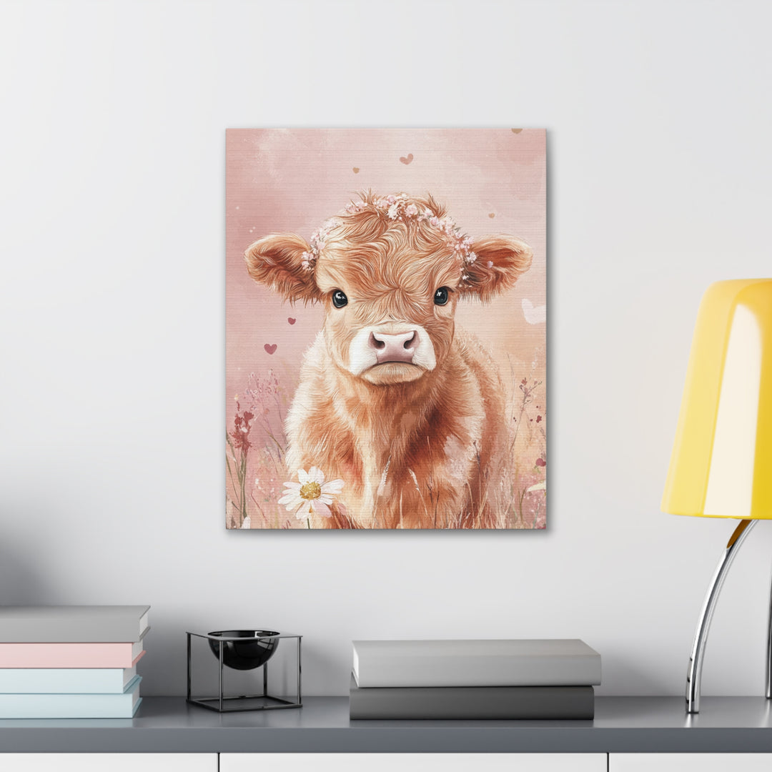 Charming Cow Canvas Gallery Wrap - Cute Cow Decor for Animal Lovers