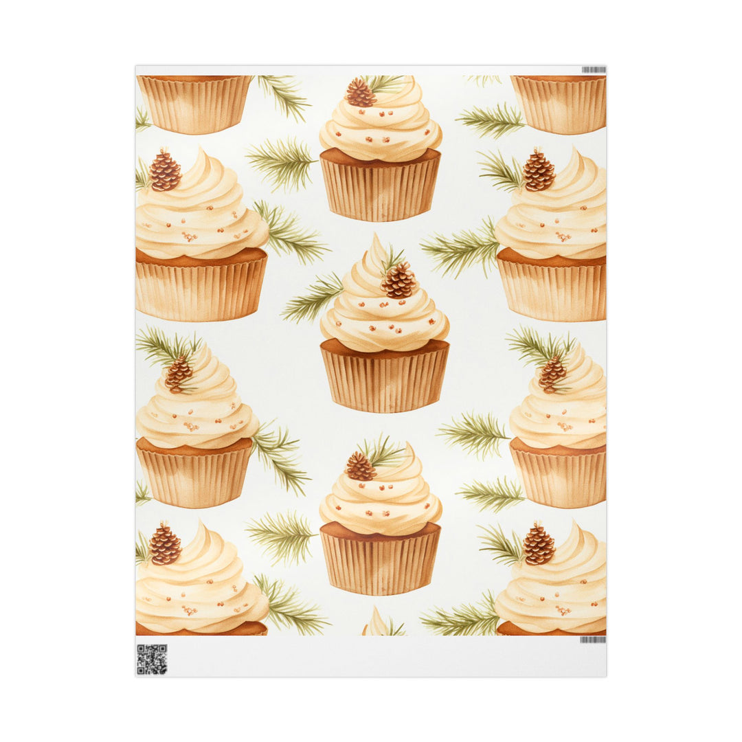 Wrapping Paper - Festive Christmas Cupcakes