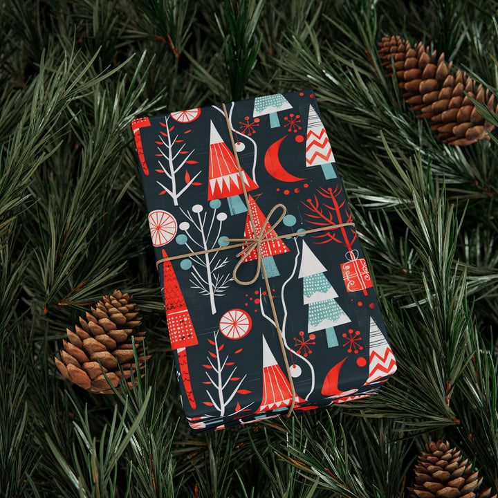 Wrapping Paper -  Retro Festive Wonderland