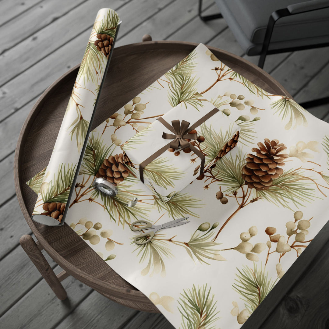 Wrapping Paper - Seasonal Pinecone