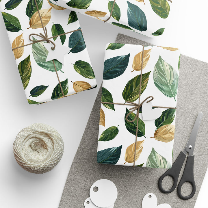 Wrapping Paper -  Golden Leaf Whisper