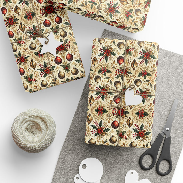 Wrapping Paper - Vintage Holiday Elegance