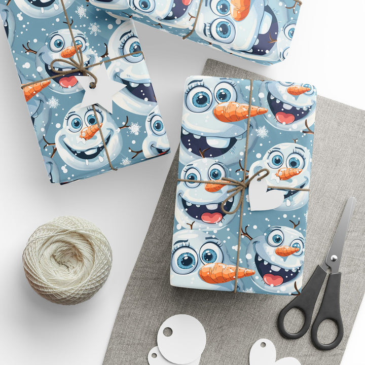 Wrapping Paper - Jolly Snowman Smiles