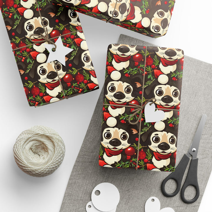 Wrapping Paper - Holiday Puppy Joy