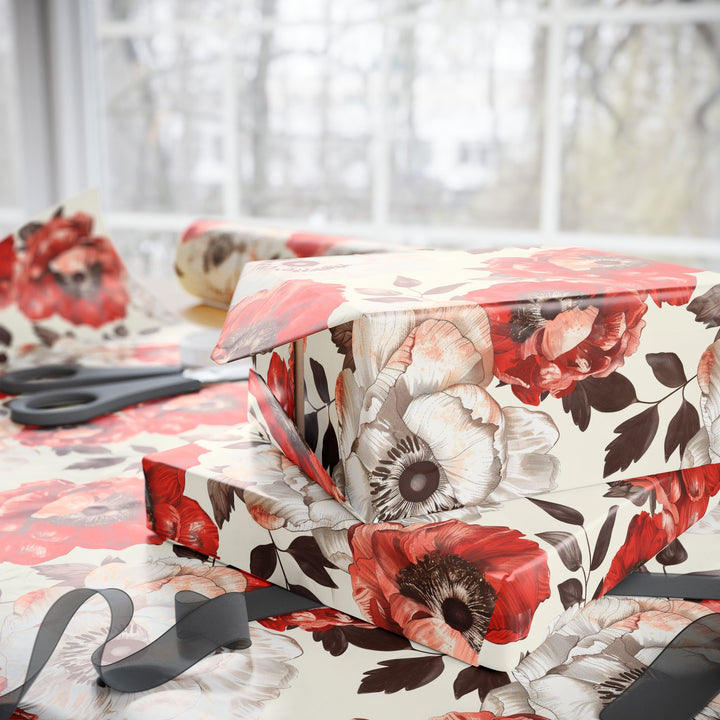 Wrapping Paper - Timeless Poppy Elegance