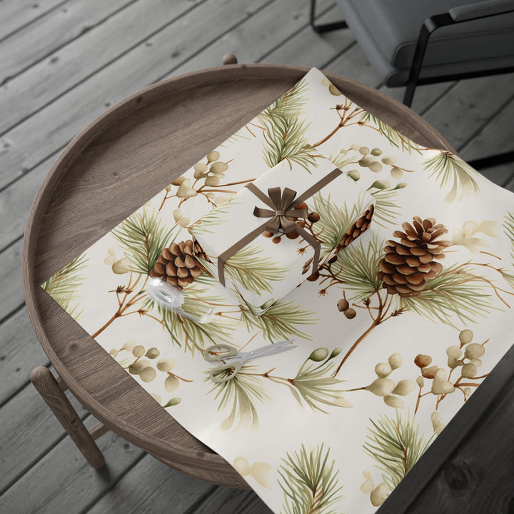 Wrapping Paper - Seasonal Pinecone