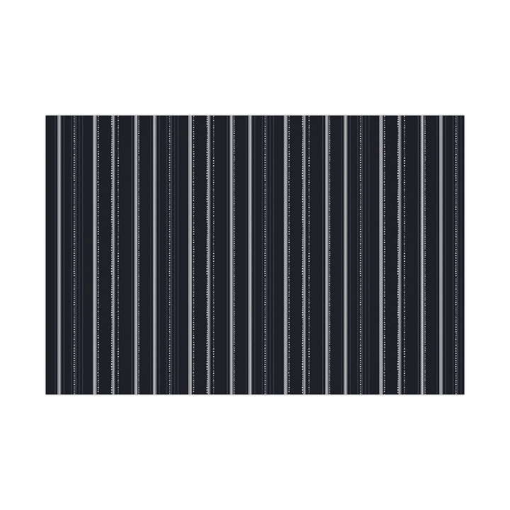 Classic Pinstripe Gift Wrap - Navy & White Elegant Wrapping Paper - Groomsmen, Formal Events, Masculine Wedding Gift Wrap
