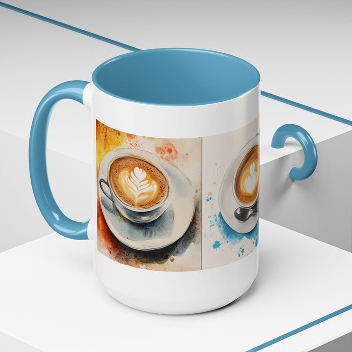 Coffee Lover’s Art Mug – Vibrant Latte Art Design, Perfect for Coffee Enthusiast