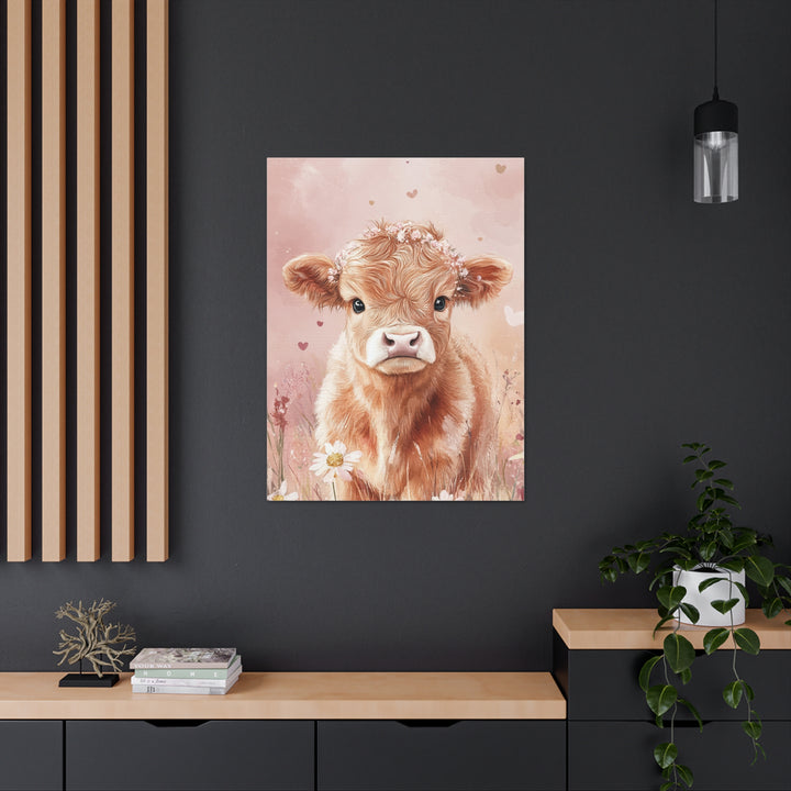 Charming Cow Canvas Gallery Wrap - Cute Cow Decor for Animal Lovers