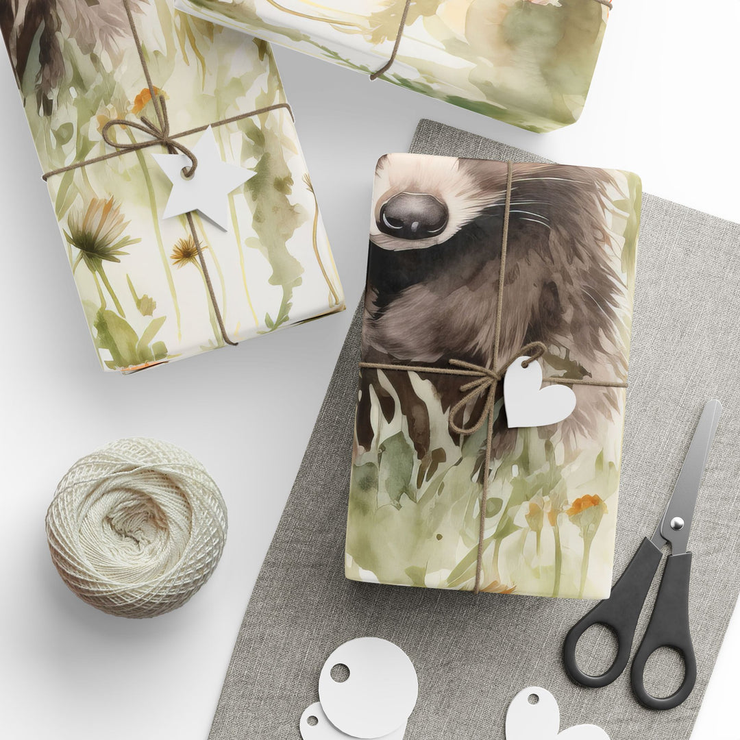 Wrapping Paper - Baby Badger