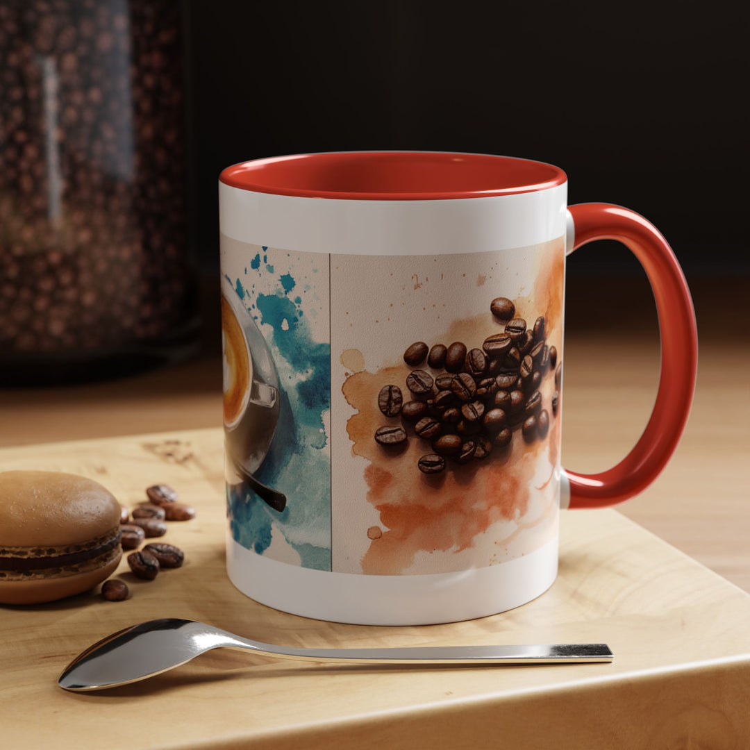 Coffee Lover’s Art Mug – Vibrant Latte Art Design, Perfect for Coffee Enthusiast