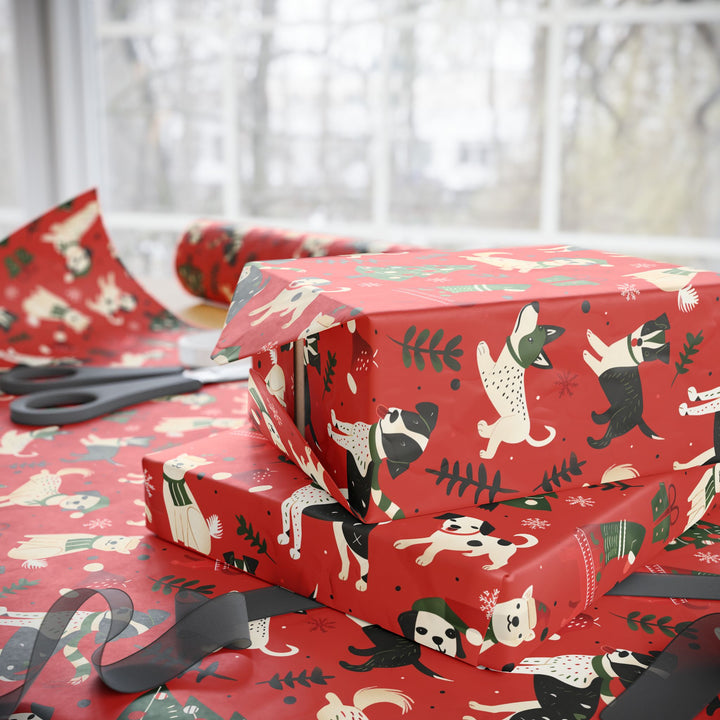 Wrapping Paper - Festive Pups Holiday