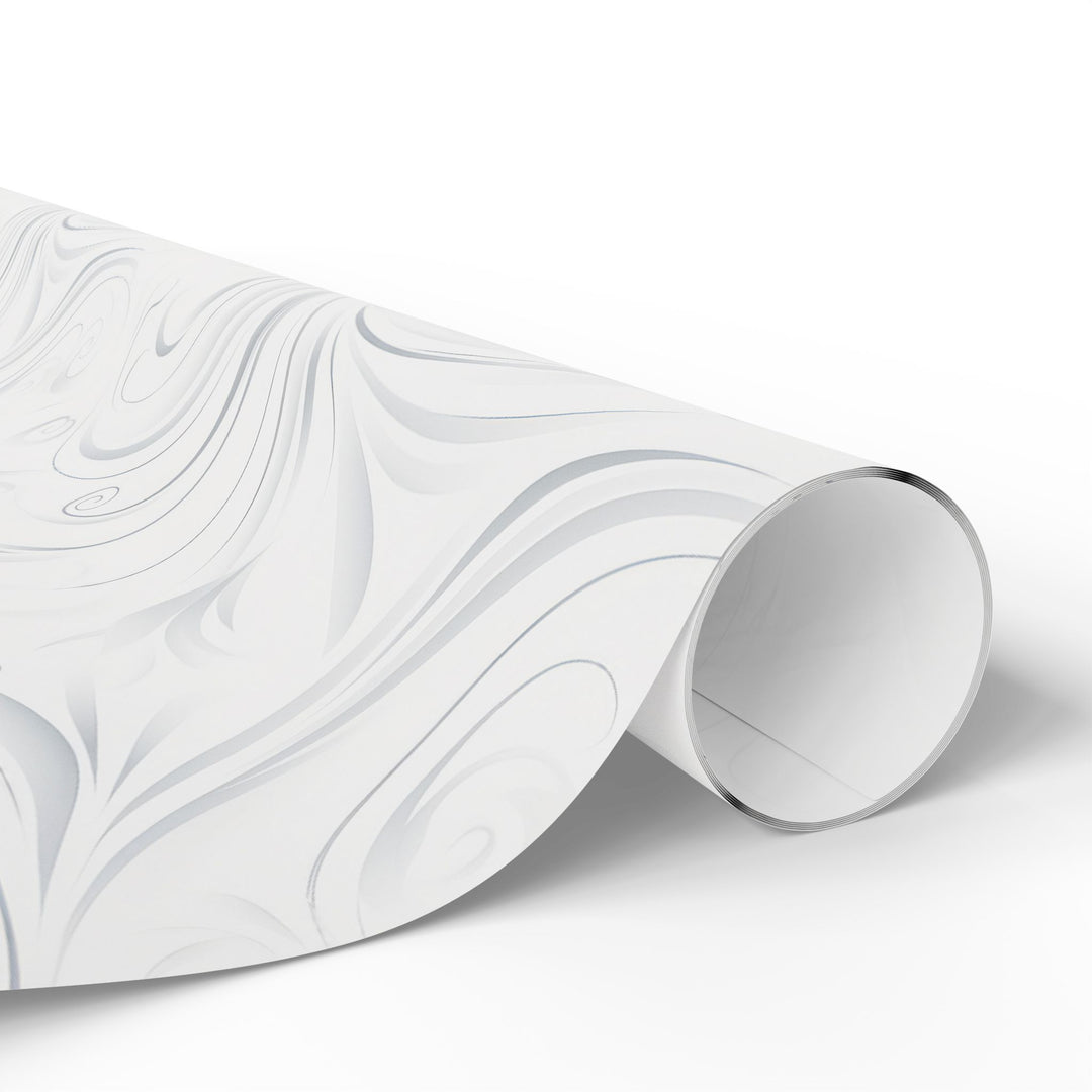 Wrapping Paper - White Swirl Elegance