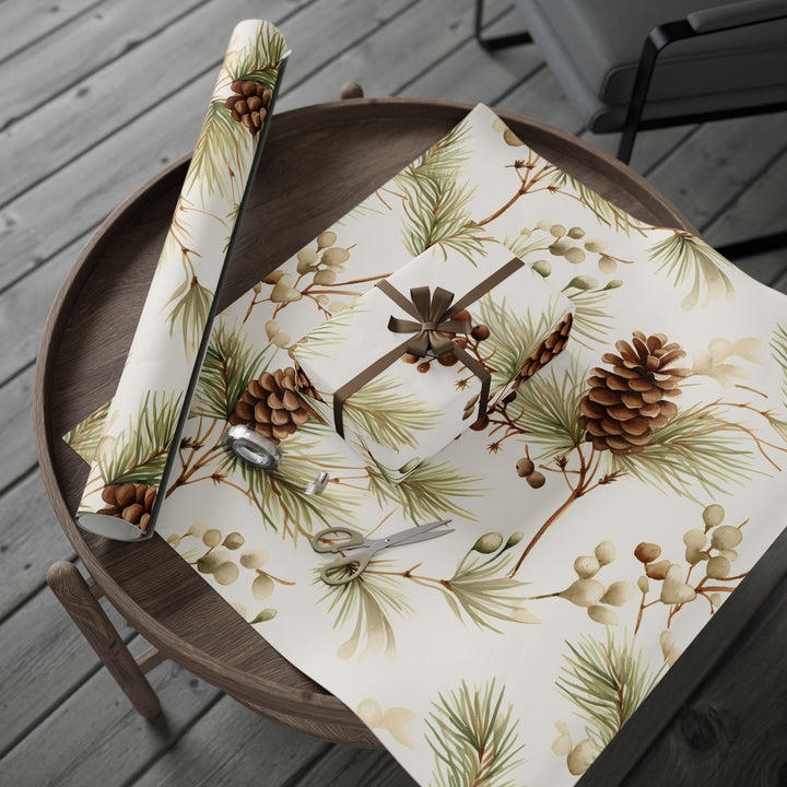 Wrapping Paper - Seasonal Pinecone