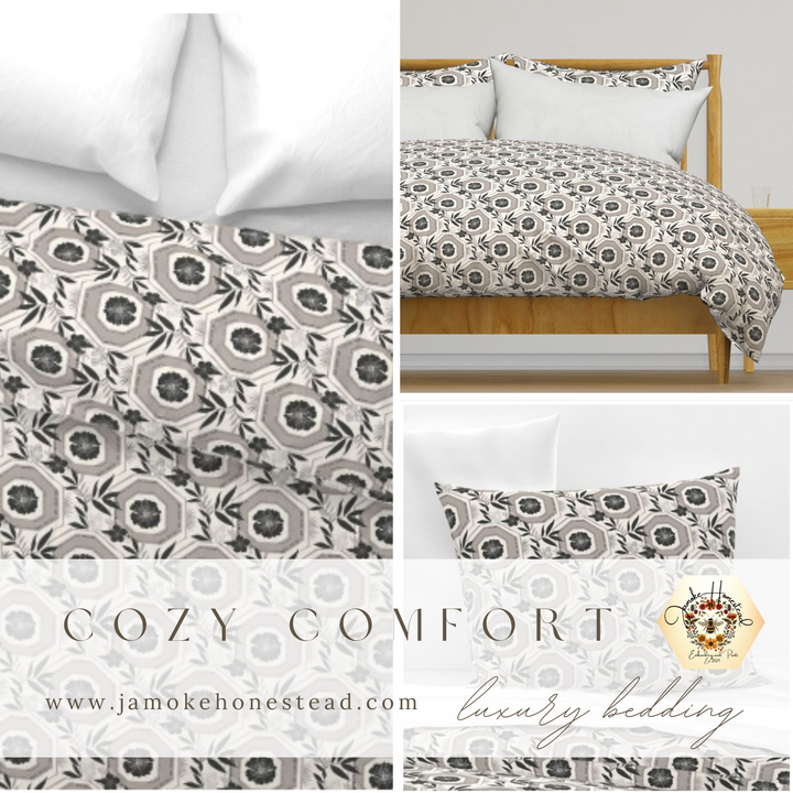 Luxury Duvet and Pillow Cover Set - Elegant Floral