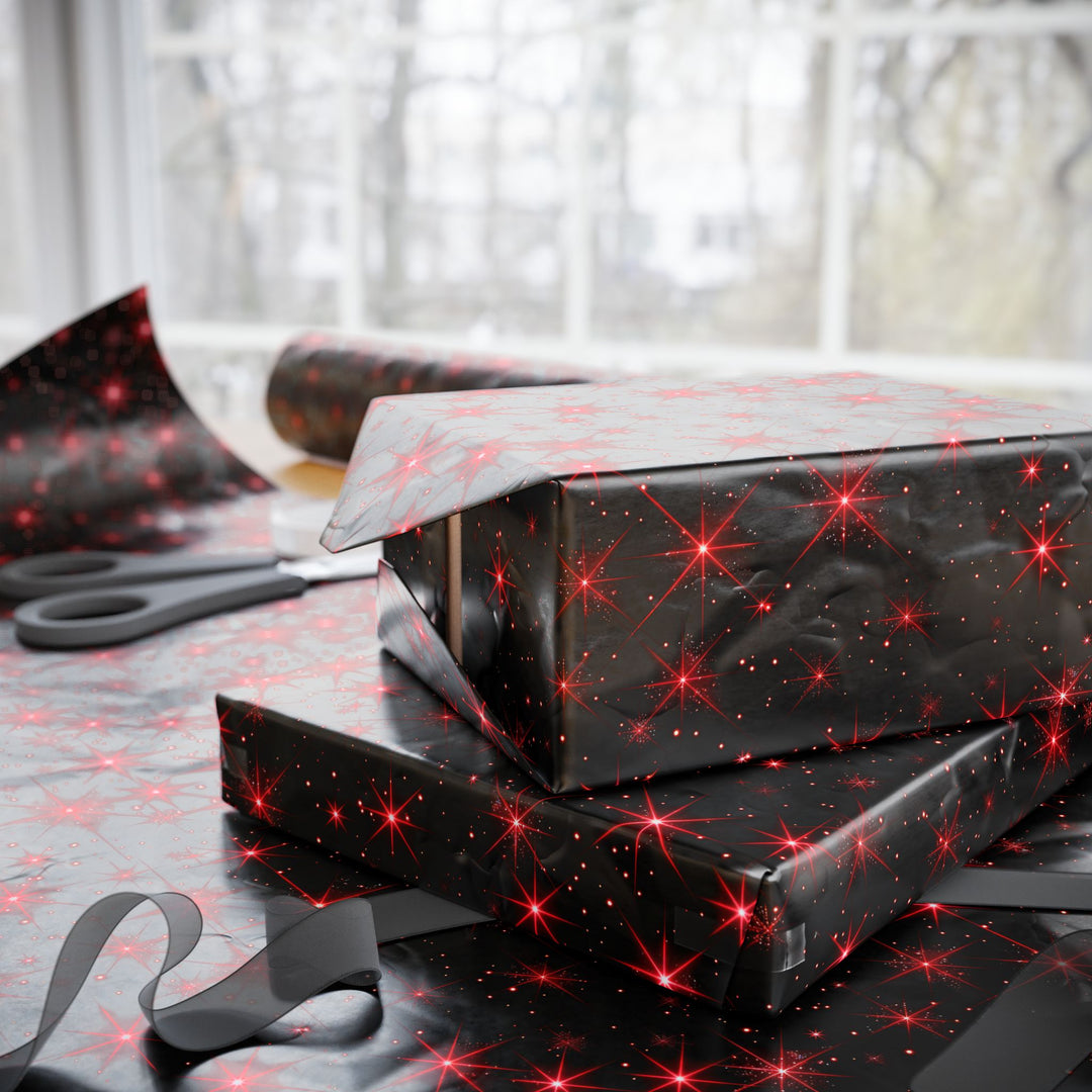 Wrapping Paper - Midnigt Red Sparkle