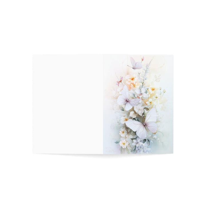 Elegant Butterfly Wedding Card Romantic Floral Design for Weddings, Anniversaries, or Special Occasions Blank Inside for Your Message