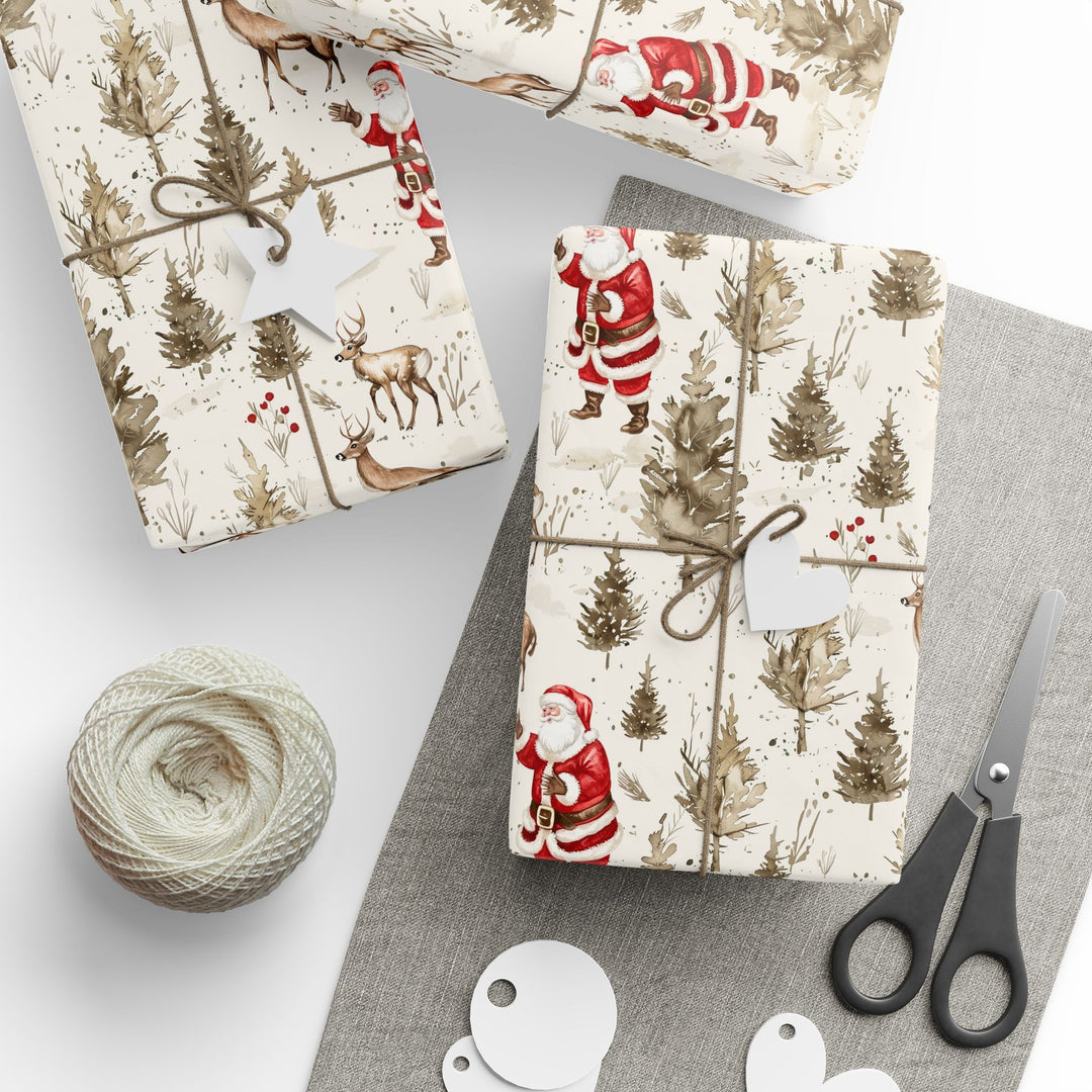 Wrapping Paper - Santa's Woodland Christmas